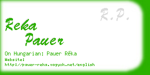reka pauer business card