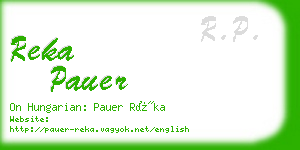 reka pauer business card